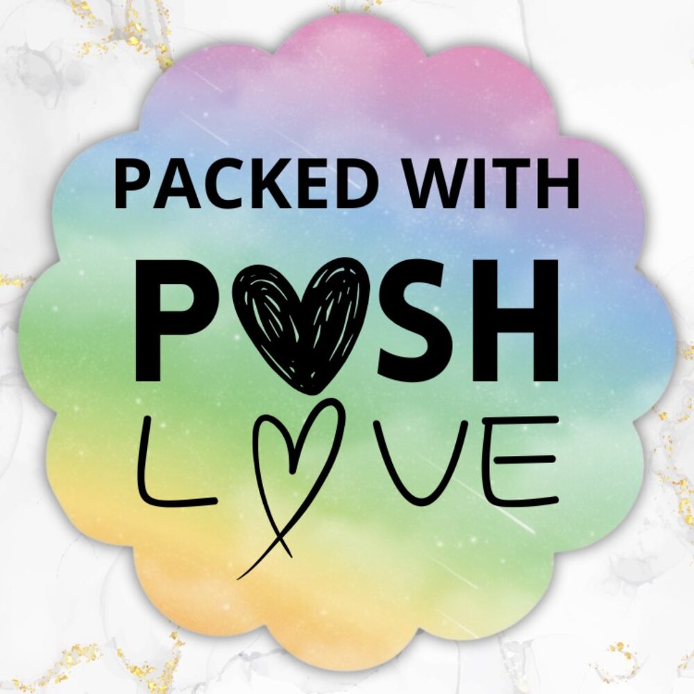 100 Thank You Floral Thermal Stickers Packed with Posh Love